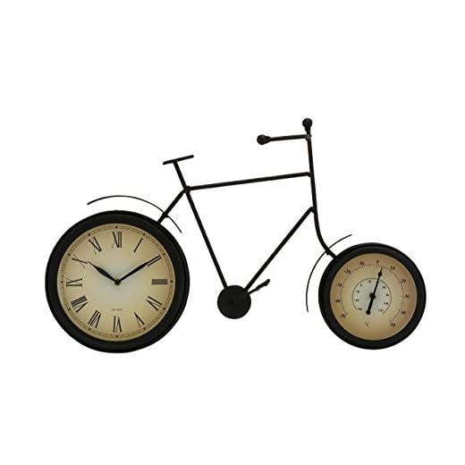 Benzara The Ingenious Metal Clock Thermometer