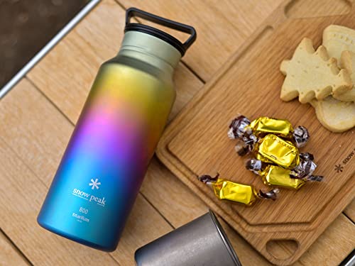 Image of Snow Peak Titanium Aurora Water Bottle, Rainbow, 27 Oz