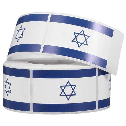 HORIALENCE Pegatinas Adhesivas Bandera Israel 2.87X1.18In Para Scrapbooking Y Decoración De Botellas Maletas Fácil Aplicación Sin Residuos