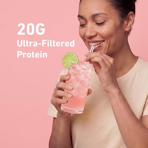 Image of Isopure Clear Whey Isolate Protein Powder, Lactose Free, Gluten Free, Naturally Flavored, Watermelon Lime, 20g Protein Per Serving, 14.1 Oz, 16 Servings (Packaging May Vary)