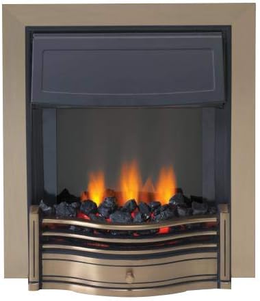 Dimplex Danesbury Inset Electric Fire Antique Brass 2kw c/w Real Coal Effect