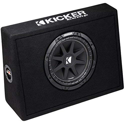 Kicker 43TC104 Comp 10 Inch Subwoofer with Box Thin Ported (Renewed)