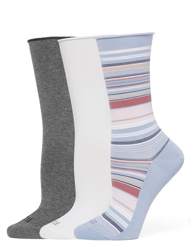 Image of HUE Women's Jeans Sock (Pack of 3), Micro Stripe Pack, One Size