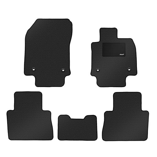 【防水マット】Aviles レクサス 新型 NX 20系 フロアマット【カーボン柄】(02:フットレスト無し)