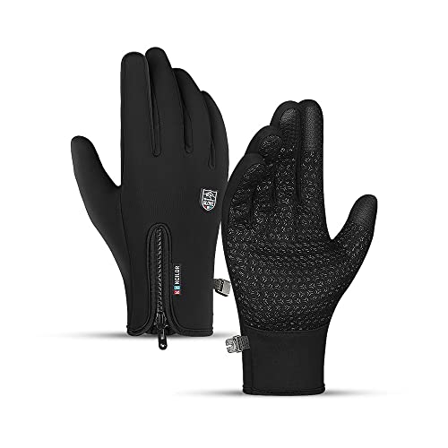 HOUSON Guantes de invierno para hombre, guantes de ciclismo con pantalla táctil, térmicos, impermeables, 9 cm x 24 cm Cover