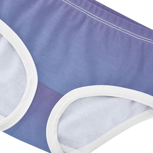 Joisal Cotton Toddler Girls Underwear Violet Pale Denim Blue Gradient Panties Little Girl Personalized Undies Kids Briefs 2t4