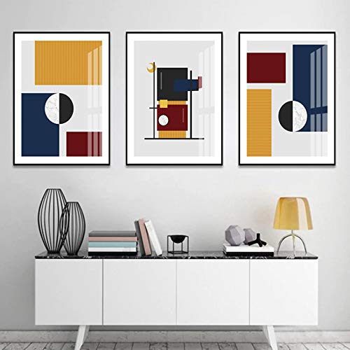 Peinture sur toile formes géométriques pour habiller un grand mur vide