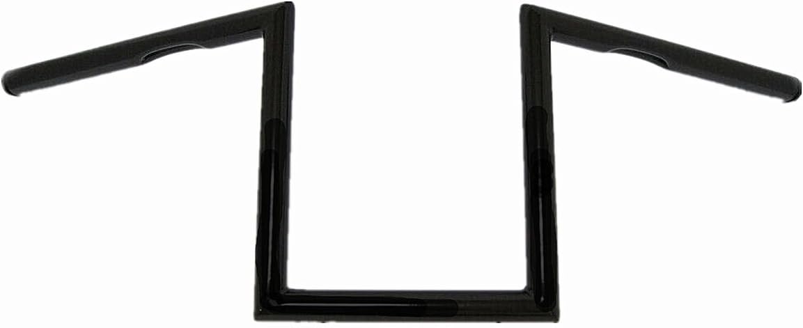 10" Rise 1" Fat Z-Bar Handlebar Fit For Harley-Davidson Honda Yamaha Suzuki Kawasaki Triumph Most Chopper Cruisers Bobber Bike Cafe Racer