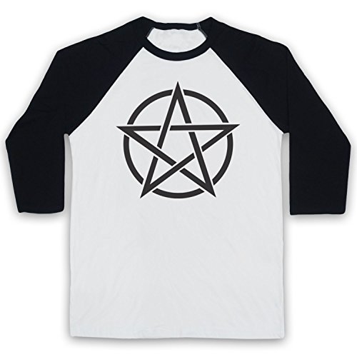 T-shirt baseball pentagram occult symbol pour vos concerts de rock et sorties urbaines décontractées