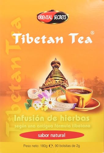 Tibetan Tea Infusión de hierbas Sabor Natural 90 bolsitas |Té Verde Natural | Mezcla de Hierbas | Sabor Clásico | Limón, Menta, Manzanilla
