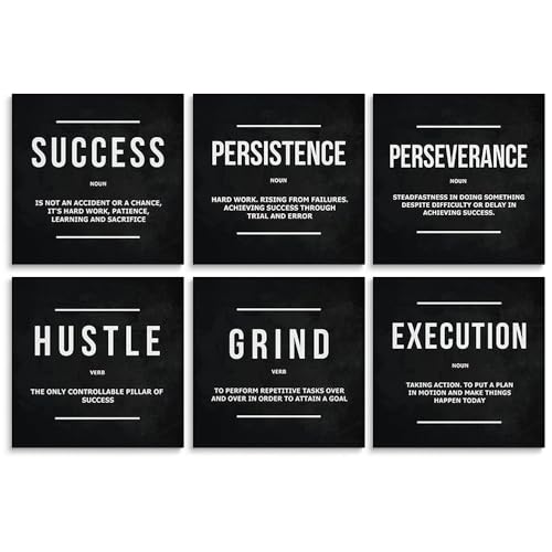 GUBIYU Inspirational Office Wall Art - Motivational Quotes for Living