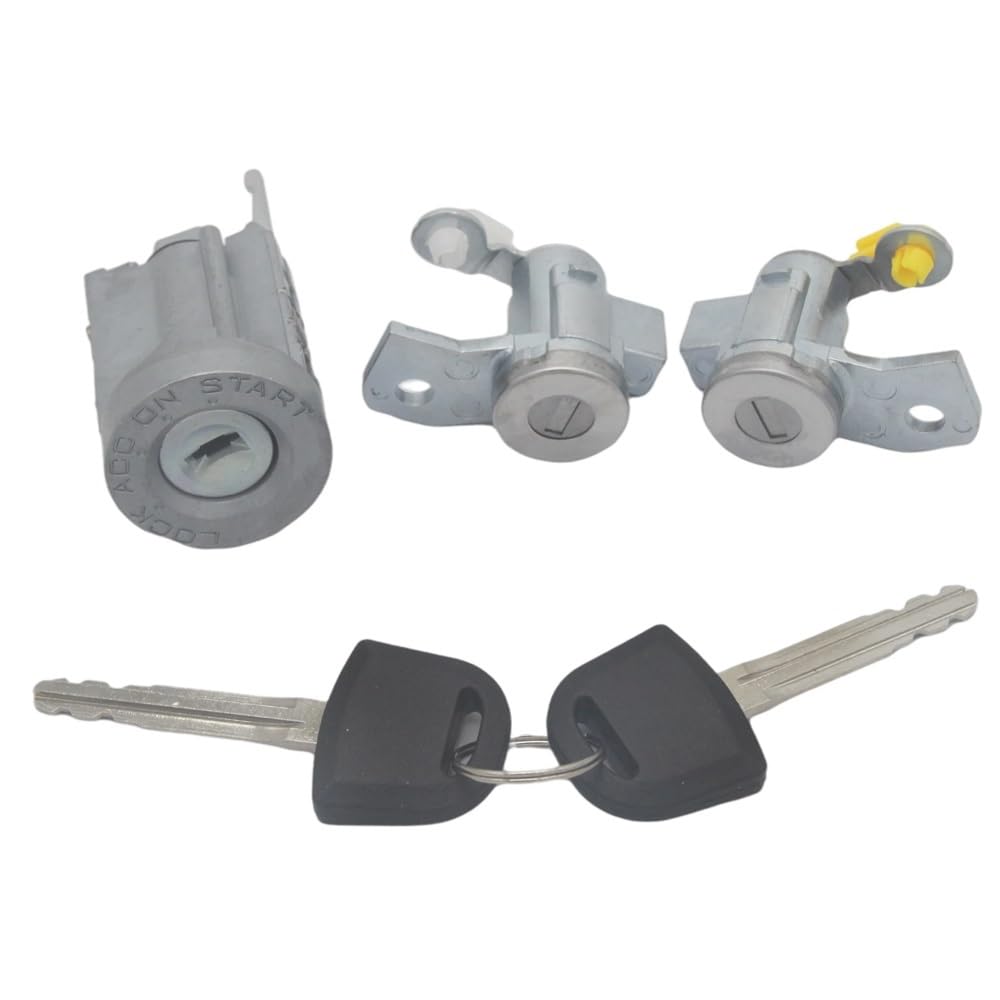 Zhjlut One Color Car Lock Cylinder 8973765610 8973765620 Compatible With Holden For Rodeo For Colorado 2003-2011 Ignition Switch Left Right Door Lock Cylinder Key Set(Lock Set)