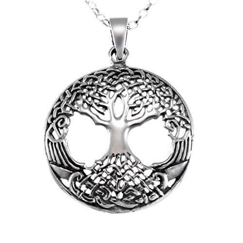 Argent 925 Arbre de Vie-Collier Pendentif avec Chaîne de 45 cm