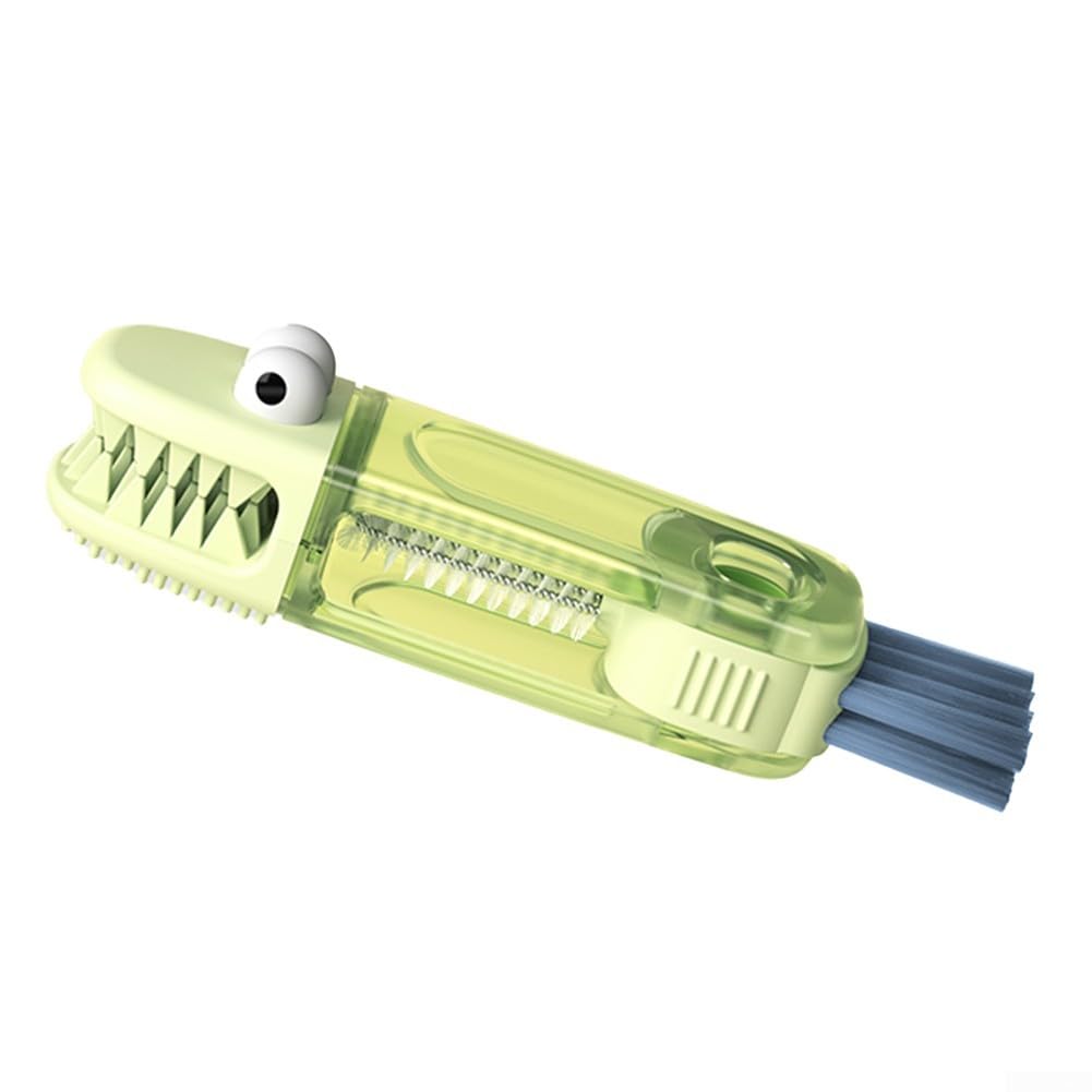 3 In 1 Cup Lid Cleaning Brush With Soft And Hard Bristles For Thorough Cleaning Of For Narrow Spaces And Bottle(green)