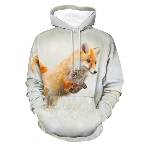 Hoodie renard mignon pull chaud contre le froid hivernal taille S