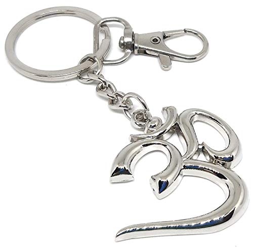 Image of Aura Spiritual Aum Om Metal Keyring Keychain For Gifting Men Women Girls Boys Husband Friend Bike Car House Office Home Keys