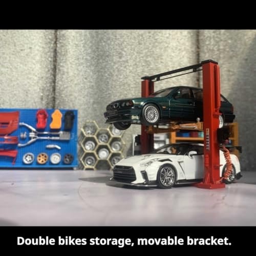 Modelo de Elevador de Auto en Resina 1:64 HQABNGI Toy0068 Rojo miniatura 3