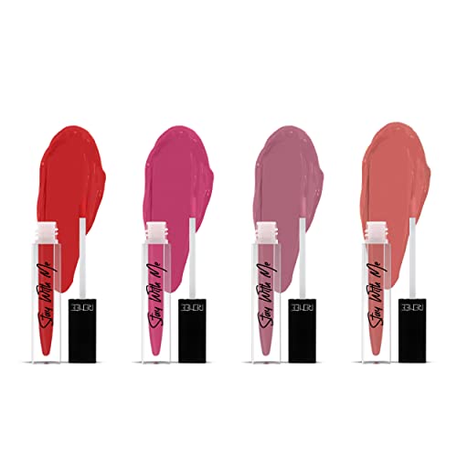 Image of RENEE Stay With Me Matte Liquid Lipstick, Long Lasting, Non Transfer, Water & Smudge Proof, Light Weight Liquid Lipstick, Nude Combo of 4, 5ml