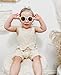 DIMENSIP Toddler Sunglasses for Girls Boys - Kids Round UV400 Protection Glasses Age 2-8(Pink/Brown + Green/Brown + Beige/Brown)