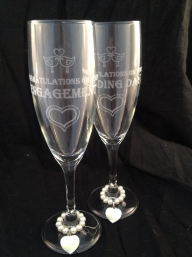 Flûtes à champagne personnalisées oiseaux pour immortaliser votre amour