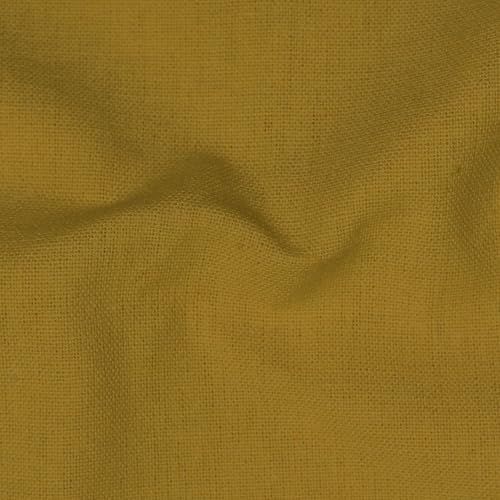 Image of HOME COLORS.IN Plain Solid Cotton 4 Seater Round Table Cover - Durable - Machine Washable - Every Day use Dining Table Cloth - 60 x 60 Inch - Reef Gold
