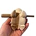 Generic Wooden Croaking Frog Guiro, Musical Percussion Instrument with Striker, Natural Wood Finish (3