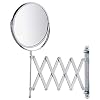 WENKO Cosmetica-wandspiegel telescopisch – telescopische wandspiegel met drievoudige vergroting, spiegeloppervlak ø 16…