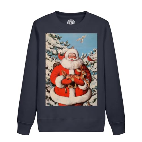 Sweatshirt enfant arbre de Noël vintage en maille douce isolante