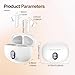 Hoarahloux Wireless Earbuds, Bluetooth 5.4 Headphones Bass Stereo, Ear Buds with Battery LED Display in Ear Earphones Clear Calls, Bluetooth Earbuds for Laptop/Phones/Sports (White)