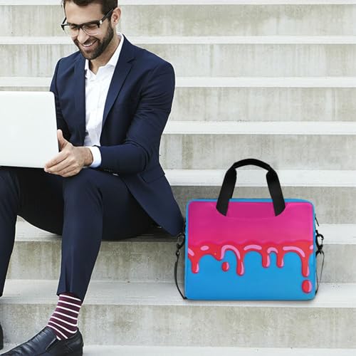 Maletín para portátil 15.6 pulgadas con diseño graffiti rosa y azul miniatura 3