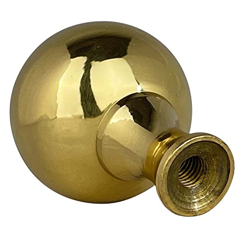 Image of Royal Designs, Inc. Large Ball Lamp Finial (Polished Brass - Pack of 2)