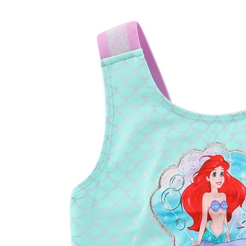 Image of Disney The Little Mermaid Girls UPF 50+ One Piece Bathing Suit for Toddler and Big Kids