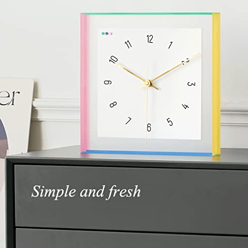Horloge murale décorative carrée 30 cm pendule salon facile à lire - 4
