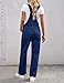 luvamia Overalls Women Loose Fit Denim Bib Baggy Overall Jumpsuit Straight Wide Leg Stretchy Jean Pants Fashion A2 Sargasso Sea Size Large Fits US 12-14