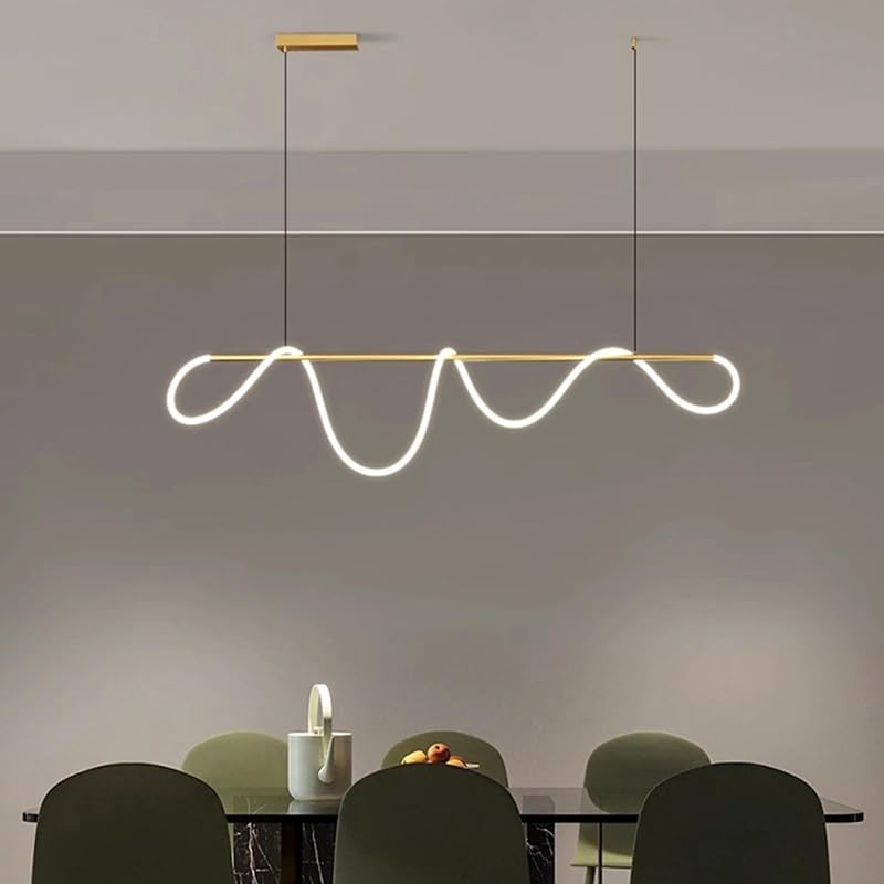 Lustre moderne suspendu or DIMMING, plafonnier intérieur 100 cm