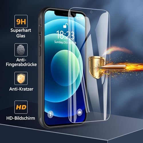 Coque iPhone 12 Pro robuste fine noire pour éviter les rayures et bris d'écran