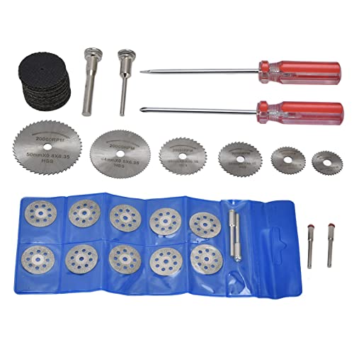 Respicefinem 44Pcs Cutting Wheel Set Diamond Cutter Wheels Circular Saw Blades Resin Cutting Discs High Speed Steel Material Fast Smooth and Precise Cutting Suitable for Aluminum