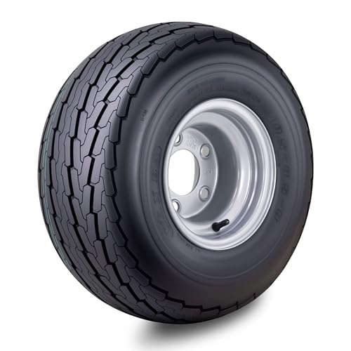 WANDA 18.5x8.5-8 Trailer Tire Wheel Assembly 215/60-8 8-Ply D 83L w/5 Lugs on 4.5 PCD Silver Rim