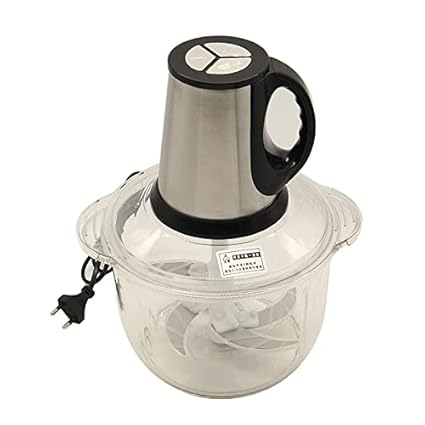 Matiko ABS Stainless Steel and Glass Electric Meat Grinders with Bowl for Kitchen Food Chopper, Meat, Vegetables, Onion Slicer Dicer, Fruit and Nuts Blender 250 Watt, 2 L Capacity