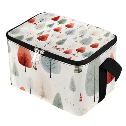 GzLeyigou Lunch Bags for Women Men 9 Cans,Tree Christmas Hot & Cold Food Delivery Bag Insulated Grocery Bag Insulated Lunch Box Cooler Bag for Office Work Picnic Beach