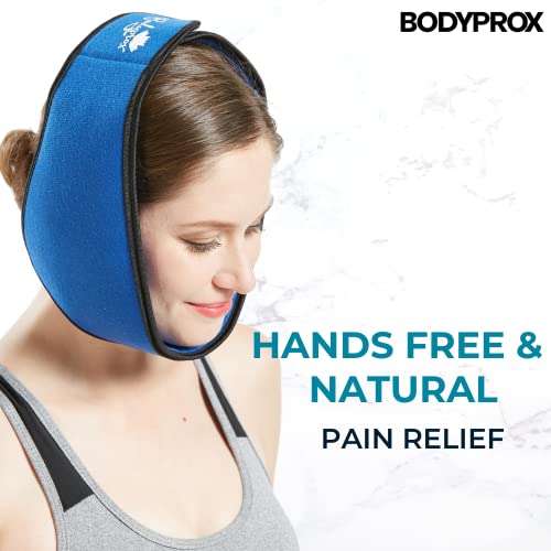 Bodyprox Face Ice Pack For Jaw, Head And Chin, Adjustable Hot And Cold Wrap For Wisdom Teeth And Tmj Pain Relief, Nylon, Blue #TOP5