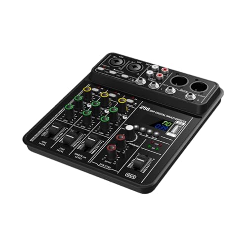 AsrMyjcx de AUDIO de SONIDO 256 Efectos DSP 4 canales DJ Equipo DJ DJ Mistreador para actuaciones de la etapa de grabación de la