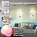 Troconce Wall Lights Battery Operated Wall Sconces Set of 2, Gold Rechargeable Wall Sconce with 15 RGB Dimmable Detachable Bulbs and Remote, Wireless Battery Powered Wall Lamp for Living Room Bedroom
