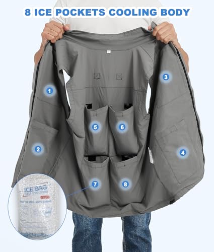 Cooling Vest for Men Hot Weather Ice Vest with 24pcs Ice Packs Lightweight & Breathable Outdoor Work Everyday Active3