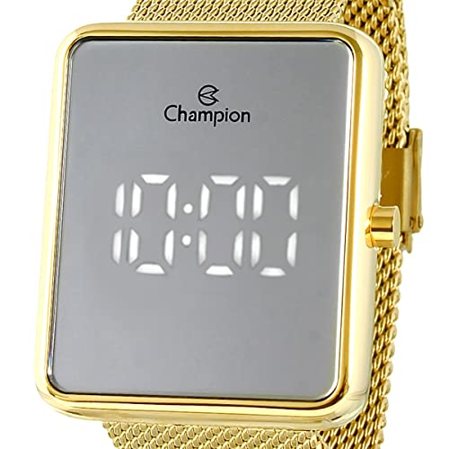 Relógio Digital Champion Dourado Espelhado Ch40080B