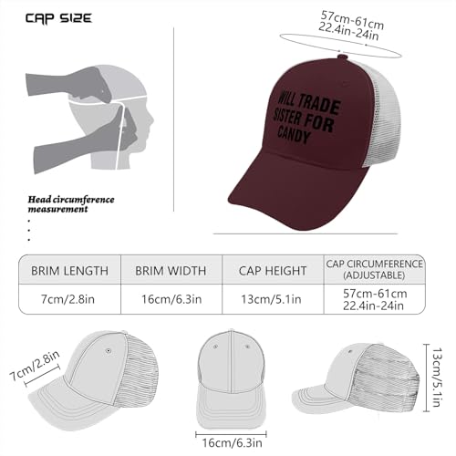I'd Trades Sister for Candy Sun Hat Camping Cap for Girlfriends Black4