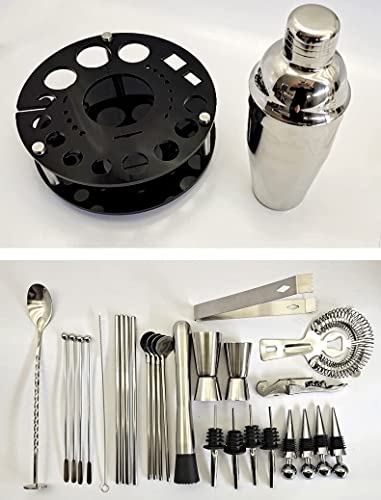 Kit Bartender 30 Piezas con Coctelera y Accesorios de Acero Inoxidable miniatura 4