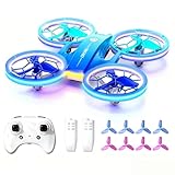 Drone for Kids and Beginners, Quadcopter Indoor Small with 2 Modular Batteries, 360° Flips, 3 Speeds, Auto Hover, LED Lights, Great Valentine‘s Day, Birthday Gift Toy for Boys and Girls