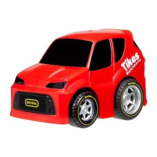 Little Tikes My First Cars Crazy Fast Cars Tuner Car (Red) Pullback Toy Car Vehicle with Epic Speed and Distance, Goes up to 50 ft