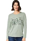 Cecil Shirt mit Langarm, Rundhalsausschnitt und Strassstein Wording